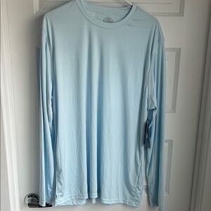 Light Blue Men's UPF 50+ Long Sleeve Shirt